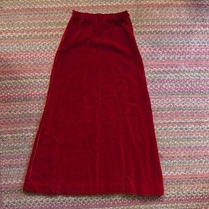 VTG RED VELVET MAXI SKIRT